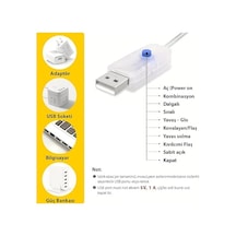 10 Metre Sarı 100 Led Işıklar Peri Işıkları 8 Mod Rgb Işıkları Usb Sarı Renkli Işık Peri Dize Işıkları Tel Fonksiyonlu Süsleme İnce Telli Aydınlatmalı Şerit Led Yılbaşı Işık Yılbaşı Süsü .