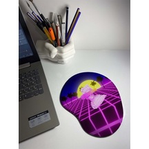 Retro Sun 3d Bilek Destekli Mouse Pad Mousepad