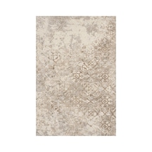 Kartela Halı Vera Halı Kaymaz Taban Makinede Yıkanabilir Halı Bej - 100 X 150 Cm