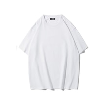 Brz Collection Unisex Oversize Basic T-shirt-beyaz Beyaz