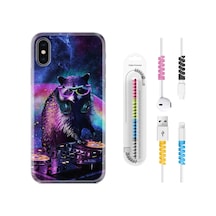 Apple Uyumlu iPhone XS Max Kılıf Kablo Koruyuculu Dj 1821