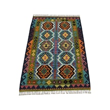Zehra Abla Halı Yeni El Dokuma Benzersiz Cerit Yörükleri Meşhed İran Yün Kilim 7170 Çok Renkli