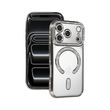 Apple iPhone Uyumlu 17 Pro Joke Simli Magneticsafe Kılıf - Gümüş Bzsxx00 1