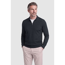 Bisse Siyah Polo Yaka Fermuarlı Erkek Triko Ptr26k26201 D-90