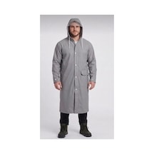 Lilymoon Su Geçirmez Kapüşonlu Siperlikli Unisex Yağmurluk Gri