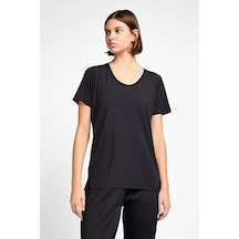 Lescon Kadın Antrenman Kısa Kol T-shirt 25b-2057 Siyah