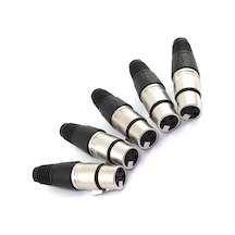 5'li Paket Dişi 3-pin Xlr Jak Ses Kablosu Konnektörü