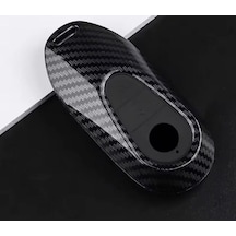 Mercedes Yeni Kumanda İçin Uyumlu Karbon Anahtarlık Anahtar Kabı Keychain