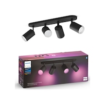 Philips Hue WCA Fugato Akıllı Led Spot Lamba 4x5.7W (Siyah)