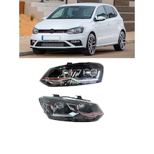 Vw Polo 6j 2014.2018 Uyumlu Kırmızı Şeritli Ful Led Far