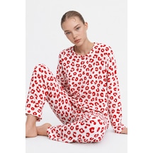 Norcia Sports Kadın Comfort Esnek Kırmızı Pijama Takımı 4686 Çok Renkli - 929323312 Çok Renkli - 929323312 Çok Renkli