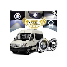 Mercedes - Benz Sprinter Uyumlu, Universal Mercekli Led Angel Sis Farı, 76mm Beyaz Renk