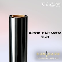 100cm X 60 Metre %20 Siyah Cam Filmi Nano Teknoloji Katman