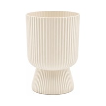 Omnipazar So-ltsa02 Lotus Ayaklı Plastik Vazo Çiçek Saksı 5 Litre No: 2 Bej