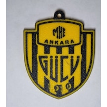 Mke Ankaragücü Logolu Dikiz Aynası Aksesuarı - 3d Baskı Renkli Taraftar Anahtarlık