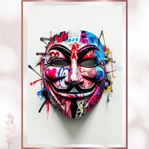 Grafiti Guy Fawkes Maskesi - Sokak Sanatı Pvc Tablo
