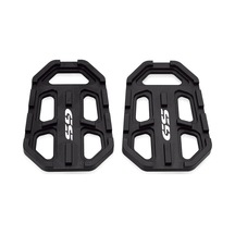 Motosiklet Kütük Geniş Ayak Mandalları Pedal Dayanağı - Siyah