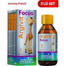 Focus Fosfotidilserin, L-arjinin, Multivitamin Ve Multimineral İçeren Şurup 3 Lü Paket 150 Ml