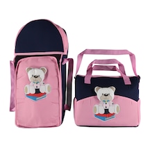 Pembe Ayıcık Bebek Taşıma Seti Portbebe Ve Bakım Çantası