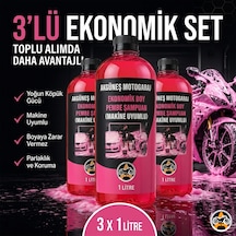 3 Adet Akgüneş Motogaraj 1lt Pembe Köpük Oto Şampuanı Konsantre 100 Kat