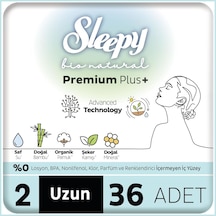 Sleepy Bio Natural Premium Plus Hijyenik Ped Mega Paket Uzun 36 Adet