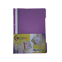 Bafix Telli Dosya Plastik Xl Mor A4 50 Li