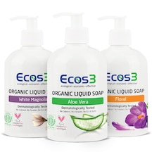 Ecos3 Organik Sıvı Sabun Aloe Vera + Floral + Beyaz Manolya Sıvı Sabun 500 ML