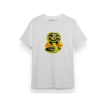Cobra Kai Logo Beyaz Kısa Kol Erkek Tshirt 001