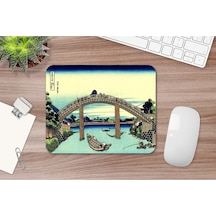 Hokusai Mannen Bridge At Fukagawa 17 X 21 Cm Mouse Pad Mousepad