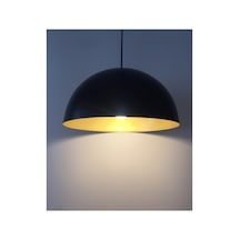 Retro Rustik Metal Tekli Sarkıt Avize 40 Cm Siyah