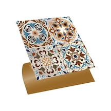 Yapışkanlı Kaplama Çıkartması Duvar Zemin Kaplama Solo Fas Desenli Pvc 30x30 Cm 11 Adet 1 M² Diğer