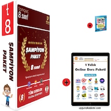 Tonguç Akademi 8. Sınıf Şampiyon Seti En Son Baskı Yeni + Sadık Uygun Yayınları Matematik Soru Bankası + 1 Yıllık Online Ders Paketi