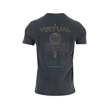 Superfly Erkek Gri T-shırt 21698 Siyah