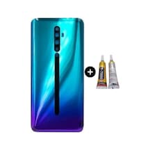 Oppo Reno 2z Uyumlu Arka Pil Kapağı Mavi + B7000 Çok Renkli