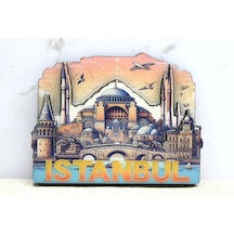 Ahşap İstanbul Temalı Magnet - Model 6