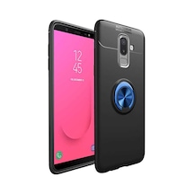Samsung Galaxy Uyumlu J8 Kilif Yüzüklü Tam Korumali Silikon Kapak 418019755