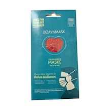 Dizaynmask Gümüş İyonlu Bez Maske Kırmızı Çocuk M 5-10 Yaş