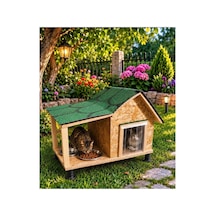 Kedi Evi Kedi Mamalığı Kedi Yuvası Isı Ve Su Yalıtımlı İç Ve Dış Mekan