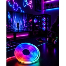 Kumandalı Su Geçirmez Rgb Led Şerit Işık Müzik Senkronlu Neon Led 54964425