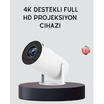 Ev Sineması Projeksiyon Cihazı 160 Ansi Lümen 4k Uyumlu Ve Kablosuz Görüntü Aktarımı