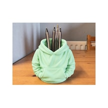 Alvera Kapüşonlu Sweatshirt Kalemlik 3d Baskı Masaüstü Organizer-mint Mint Yeşili