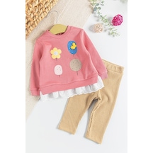 Baby Güpür Detaylı 2'li Kız Bebek Takım 001