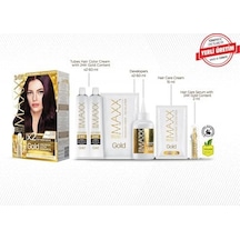 Serisi 24k Altın Parçacıklı Serum İle 1 Kutu 2 X 50 Ml Ve Geliştiriciler Saç Boyası Patlıcan Moru 3.66