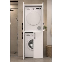 Atik No.2 Dört Kapaklı Çamaşır Ve Kurutma Makinesi Dolabı Çok Amaçlı Banyo Düzenleyici Diğer