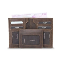 Guard Antik Kahverengi Hakiki Deri Çıkarılabilir Gizli Kartlıklı Erkek Cüzdan // Grd260225wt1577 Diğer