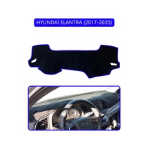 Hyundai Elantra 2017-2020torpido Koruma Halısı Mavi Kenar