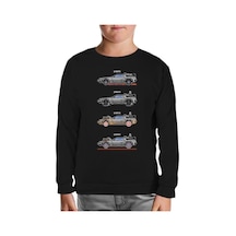 Back To The Future - Kronoloji Siyah Çocuk Sweatshirt Siyah