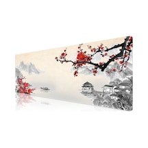 Pro - 10 Farklı Model Dikişli Kenar 90x40 Cm Oyuncu Gaming Mouse Pad Cherry, 90x40 Cm