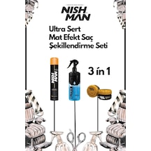 Ultra Sert Tutuş Ultra Mat Efekt Saç Şekillendirici Set 3 In 1/05 Saç Sprey ,m1 Wax Ve Fön Suyu