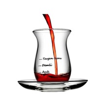 4 Lü Çayımın Demi Çay Seti Çay Bardağı Tavşan Kanı Fma306189 Nocolor-745085ee